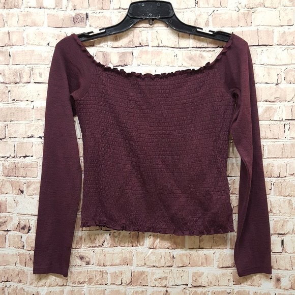 4370 Hollister Long Sleeve Crop Top Size Large - Picture 1 of 13